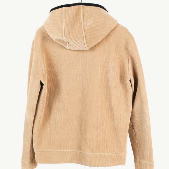 Fendi Tan Corduroy Logo-Embossed Zip Hooded Jacket - Picture 3 of 16